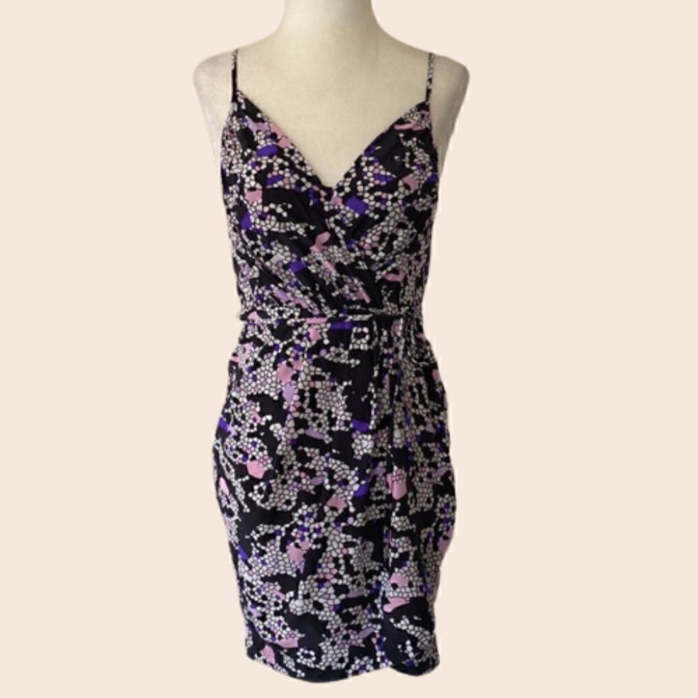 Anthropologie Yumi Kim Silk Faux Wrap Dress Size XS